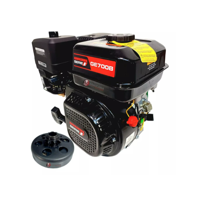 Motor Estacionário Kawashima 7HP GE700B 4T Gasolina + Embreagem 11 Dentes Eixo 3/4" Kawashima