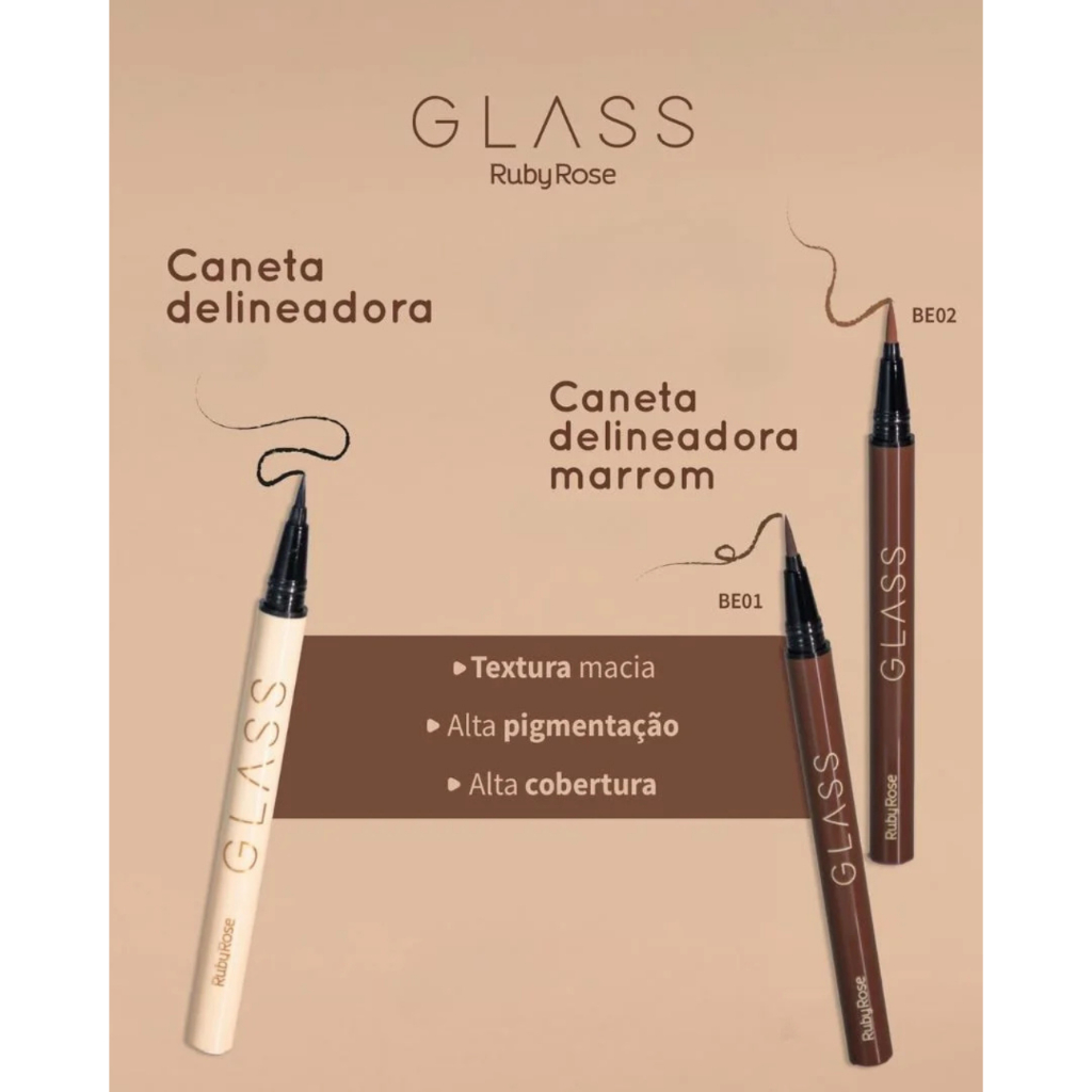 Caneta Delineadora Marrom Disponível em Duas Tonalidade| Ponto Precisa e com Alta Pigmentação- Contém 0.6G