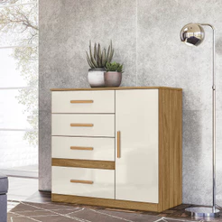 Comoda Venus Quarto com 4 Gavetas e 1 Porta