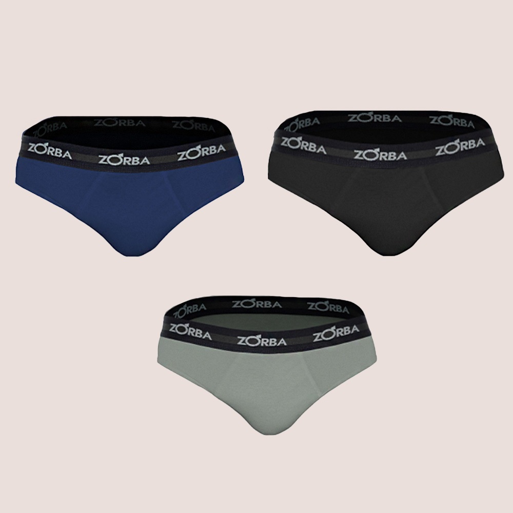 Kit De 6 Cueca Zorba Toque Suave e Modelagem Slim com Elástico Clássico Slip Ajuste Ideal