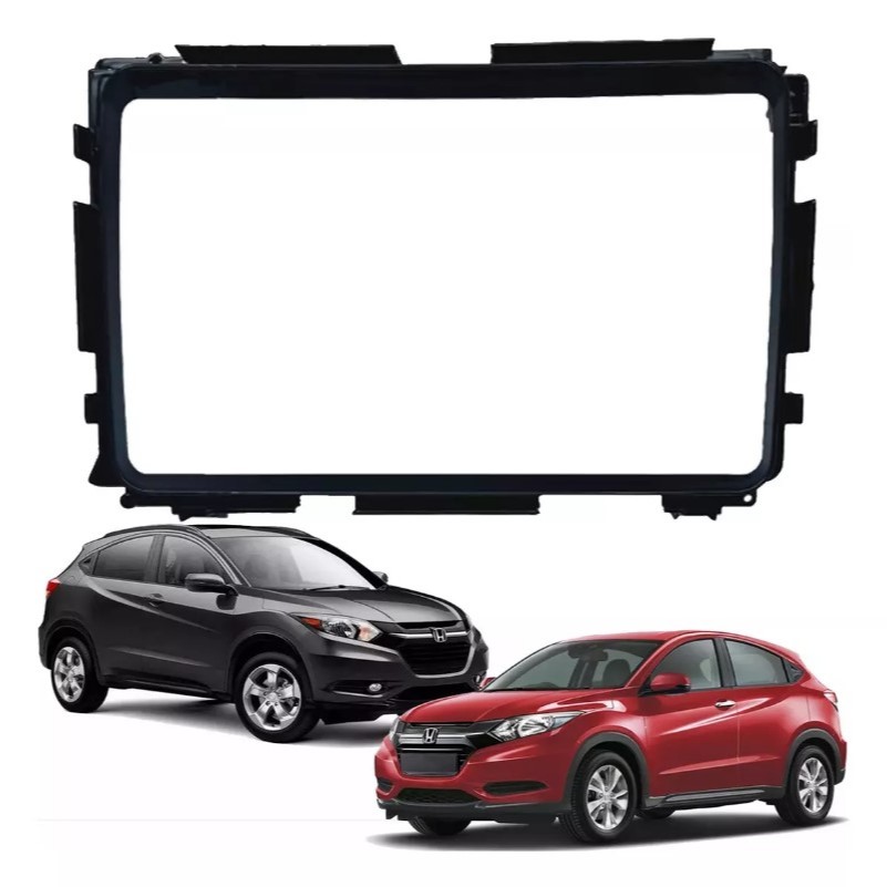 Moldura 9 Polegadas Honda Hrv 2015 A 2021 Painel Dvd 2 Din Joker / Briwax