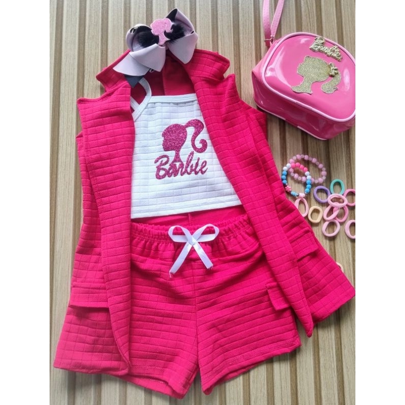 conjunto infantil menina BARBIE blogueirinha , festa , casual , verão em Oferta na Shopee