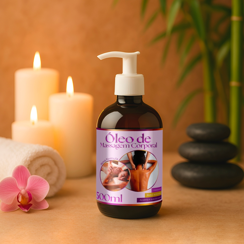 Óleo Para Massagem Corporal Sensual Natural 500ml Massagem Tântrica Namorados Casados Solteiros em Oferta na Shopee