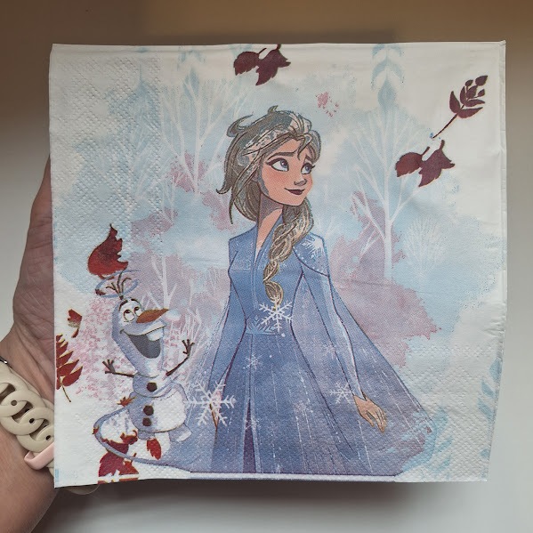 Kit Guardanapos de Papel Frozen – 5 unid. | Ideal p/ Lancheira, Festa e Decoração