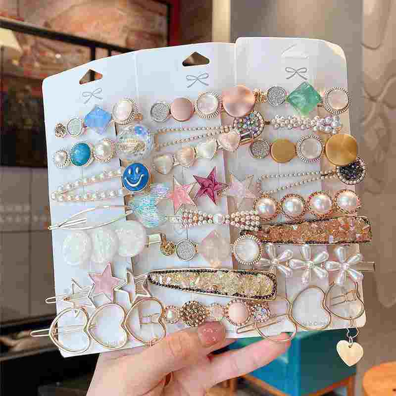 Kit 6 Peças Clip Enfeites Feminina para Cabelos Presilhas Luxuosa em Oferta na Shopee