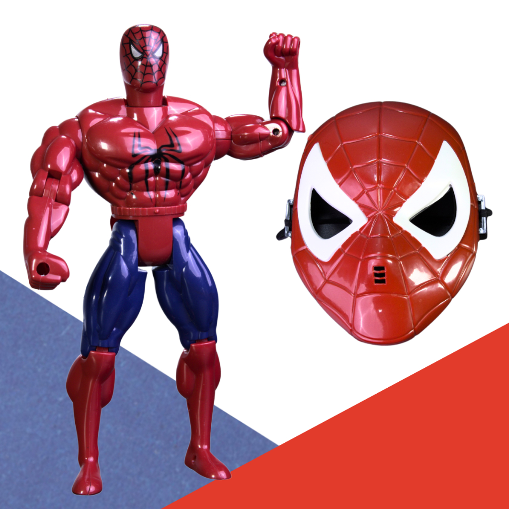 Kit Mascara Confortável + Boneco 30cm Brinquedo Herói Personagem De Ação Articulável Menino Presente Dia Das Crianças em Oferta na Shopee