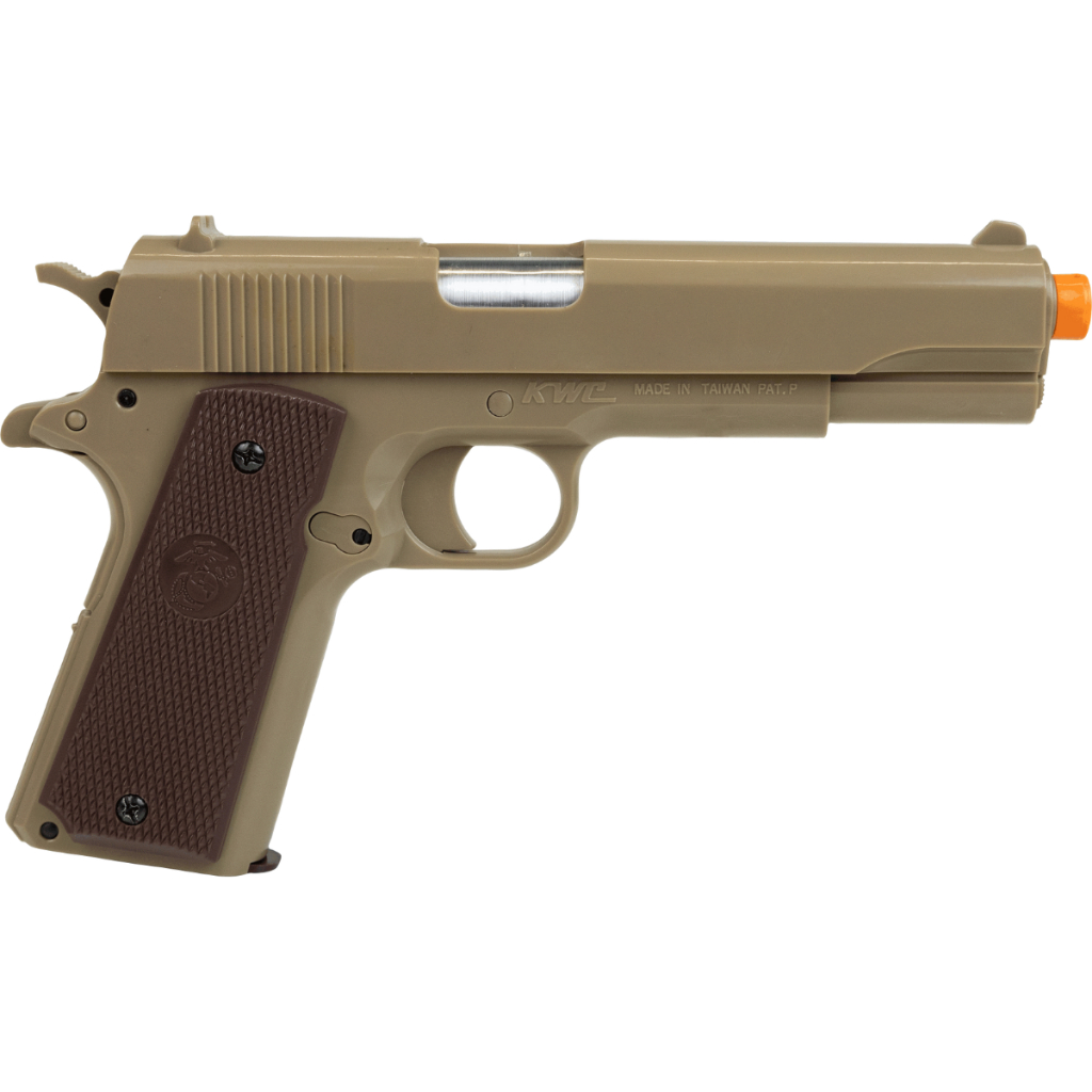Pistola de Pressão KWC 1911 TAN Esfera de Alumínio Mola 6mm em Oferta na Shopee