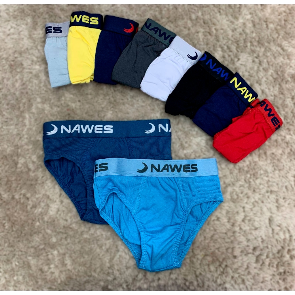 Kit Cuecas Slip Infantil 100% Algodão Tradicional Elástico Menino Juvenil Criança