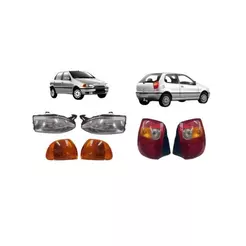 KIT PAR DO FAROL DO PALIO+2 PISCA AMBAR+PAR DA LANTERNA TRASEIRA DO PALIO 1996 1997 1998 1999 2000