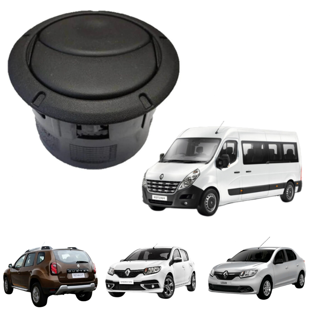 Difusor Direcionador Palheta Refletor Saída Ar Condicionado Renault Master Duster Logan Sandero