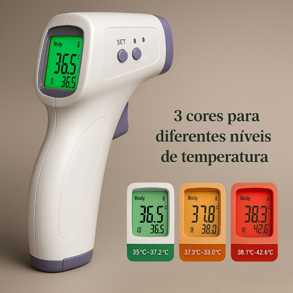 Termômetro Infantil Infravermelho Digital De Testa Laser Temperatura Sem Contato Medir Febre em Oferta na Shopee