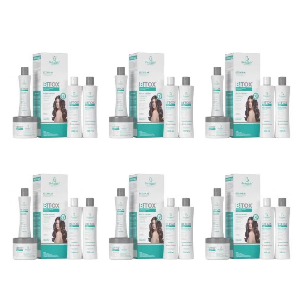 Kit 6 Tratamento Capilar Btox Plástica Capilar Colágeno - Bio Instinto