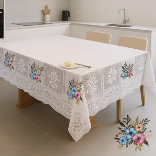 Toalha de mesa renda 4 e 6 cadeiras em Oferta na Shopee