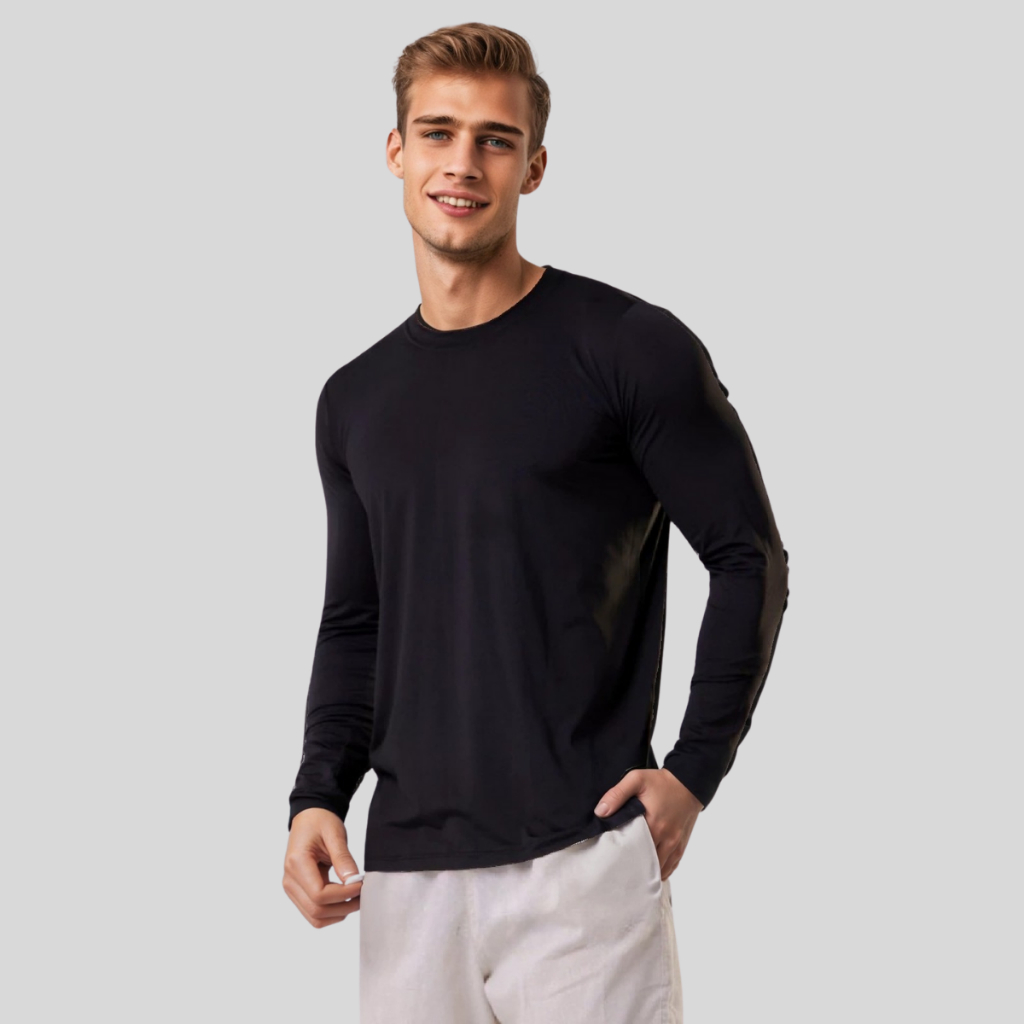 Camisa Masculina UV+50 Proteção Solar | Segunda Pele Térmica Esportiva Leve e Confortável