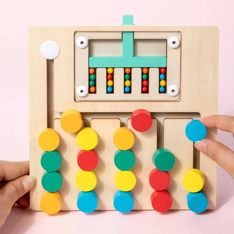 Brinquedo Pedagógico Placa de Sequência Seleção de Cores Montessori Educativo