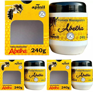 3 FRASCOS Pomada de Abelha 240g - Extra Forte Original em Oferta na Shopee