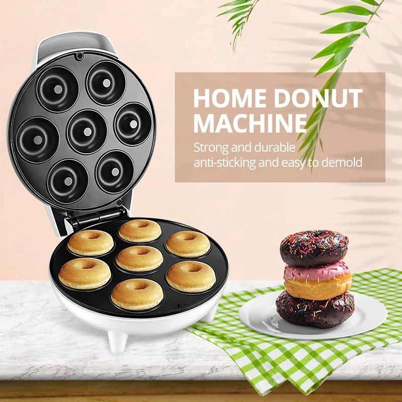 Máquina de Donuts Elétrica 110V 1200W 7 Cavidades – Faça Rosquinhas em Casa Rápido e Fácil