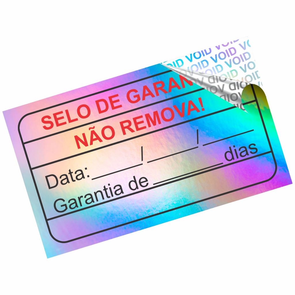 Lacre Selo De Garantia Void Holográfico 2,5x1,5 Cm Sem Personalização - Pronta Entrega em Oferta na Shopee
