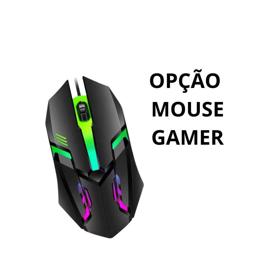 Mouse com fio LED RGB Antiderrapante Kit gamer barato Acessórios gamer para PC LED JOGOS