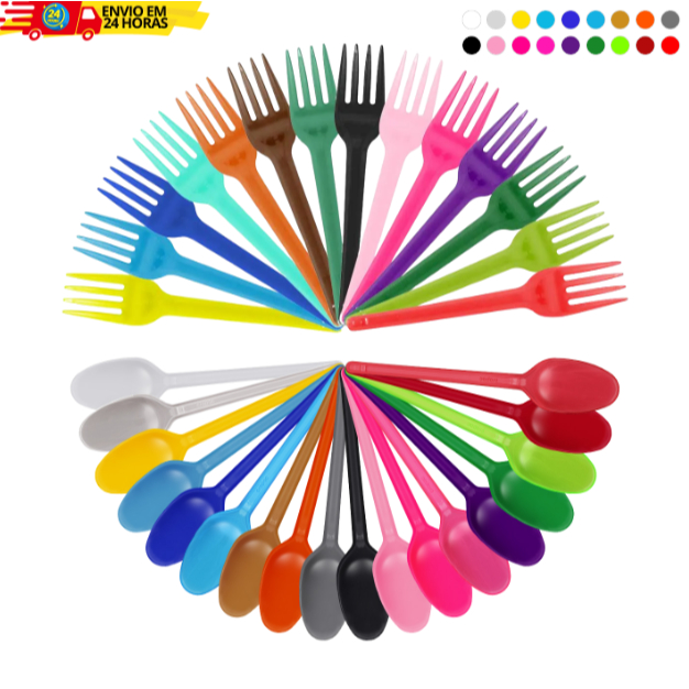 50/100/150/200 Unidades Garfo ou Colher De Sobremesa Descartável Para Festa Bolo Aniversário