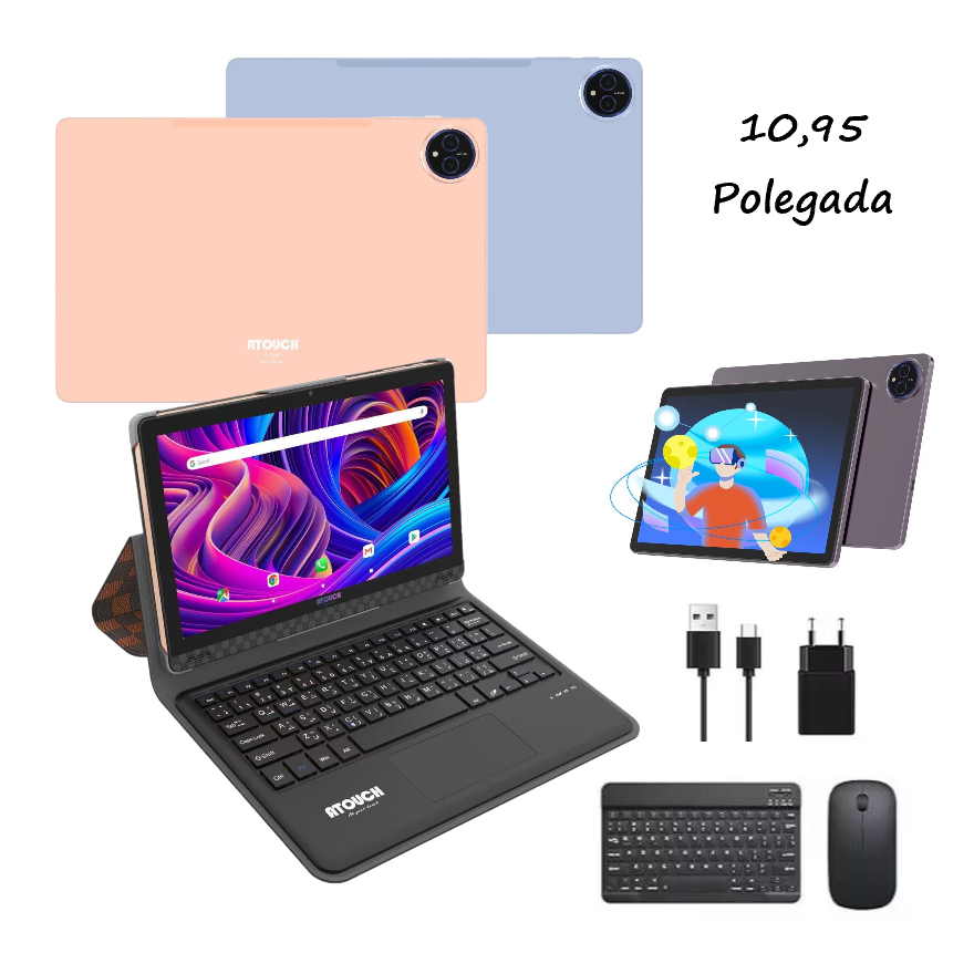 Tablet S-Tab 9 256GB 6GB Ram A-touch Tela 10,95 Polegada 1280x800 px IPS Caneta Fone Mouse Android em Oferta na Shopee