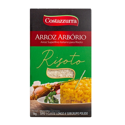 Arroz de Risoto  Italiano Cozinha Profissional  Costazzurra Arbóreo 1kg - Food & Beverages