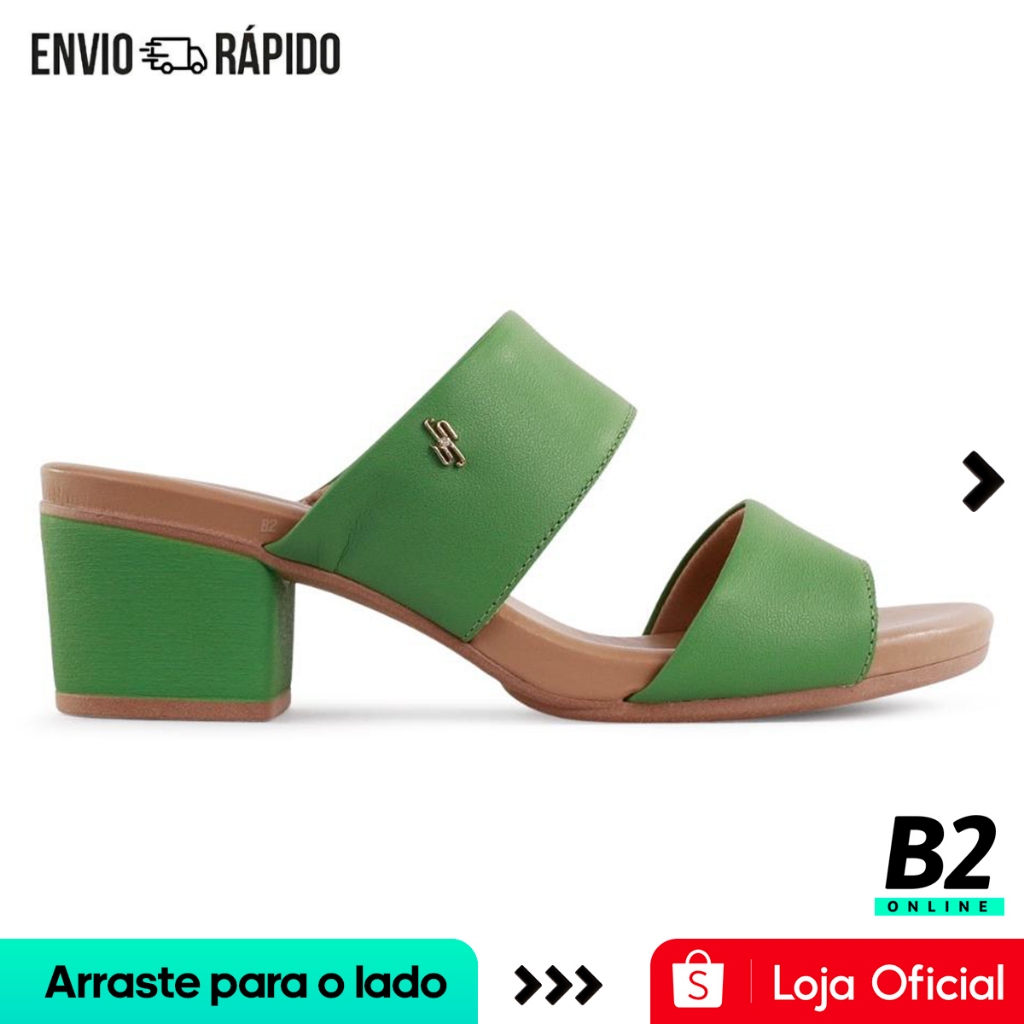 Tamanco Usaflex Salto Bloco Tira Texturizada Feminino Original com Nota Fiscal e Garantia - Women Shoes