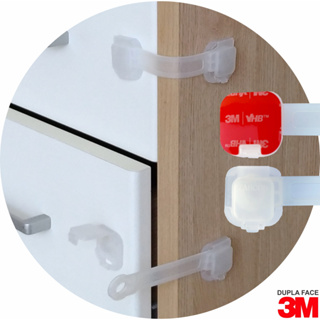 Kit 2 Trava Gaveta Armário Geladeira Porta Vaso Sanitário Segurança Protetor Infantil TRANSPARENTE em Oferta na Shopee