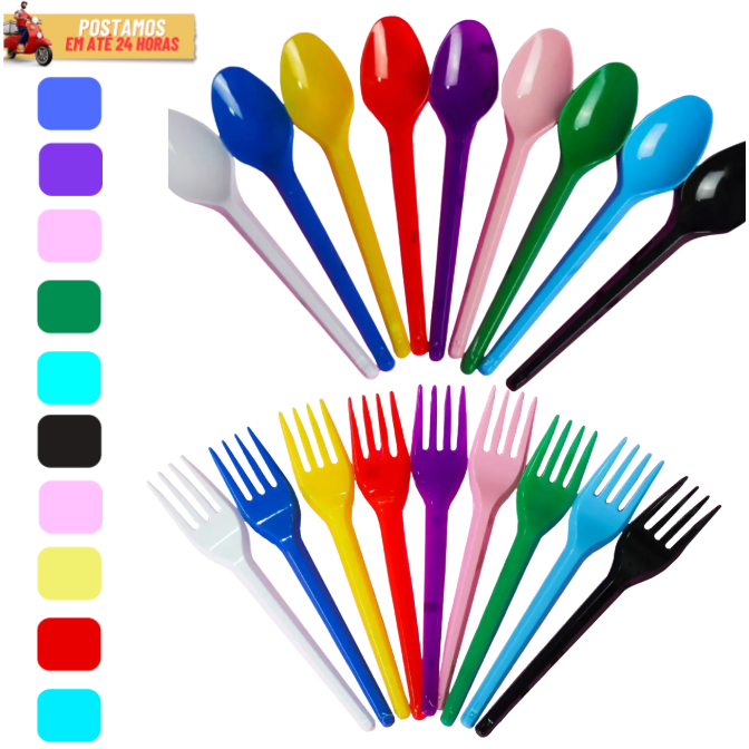 50/100/150/200 Unidades Garfo ou Colher De Sobremesa Descartável Para Festa Bolo Aniversário