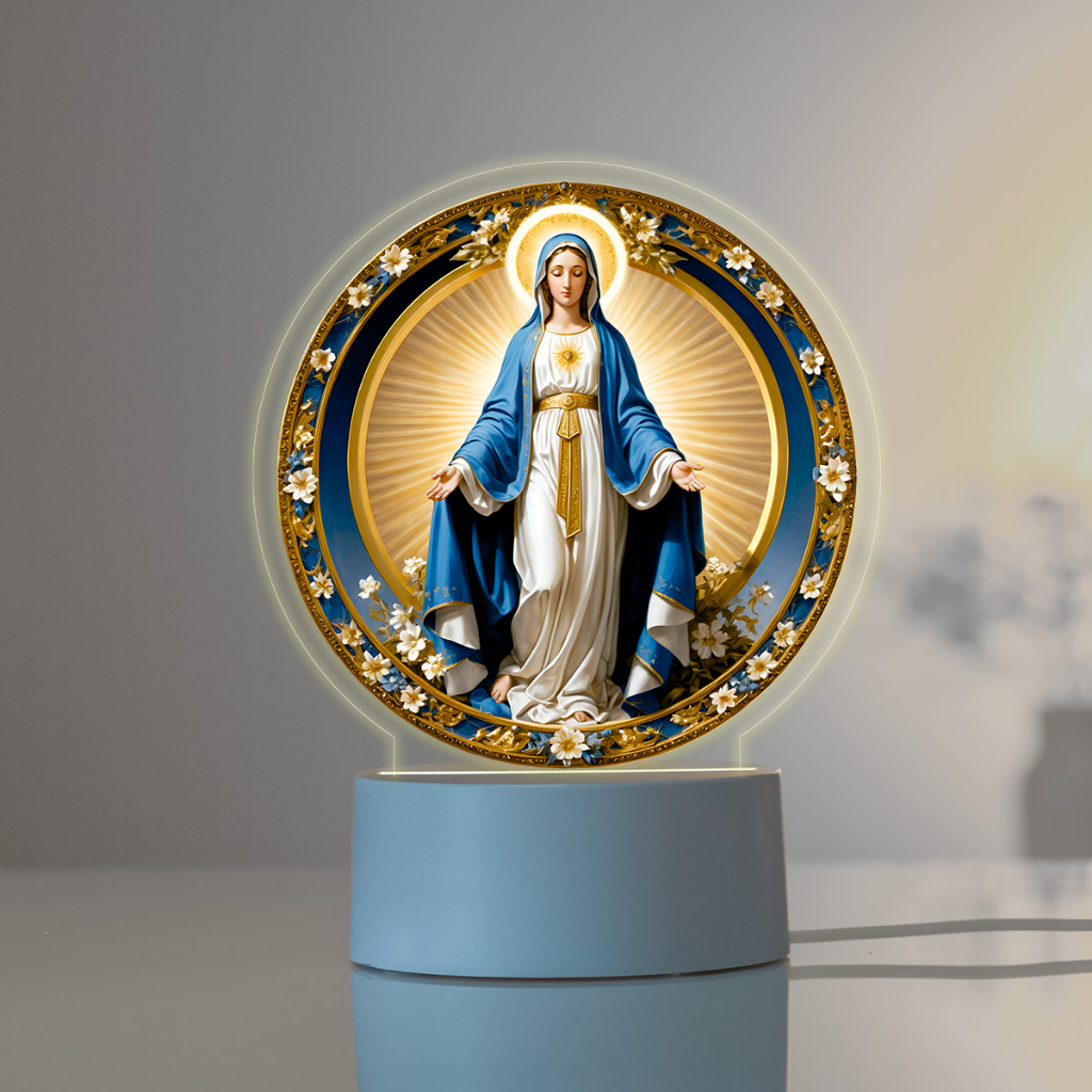 Luminária colorida Led UV - Nossa Senhora Das Graças, Religiosos, Fé em Oferta na Shopee