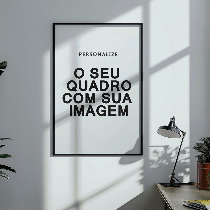 Quadro Decorativo Personalizado com Sua Foto | Moldura Premium com Vidro