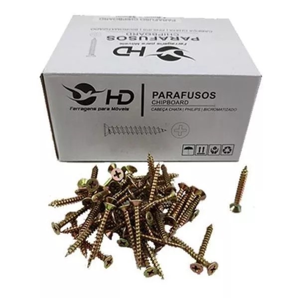 Parafuso Chipboard Phillips Para Madeira MDF 3,5 de Espessura