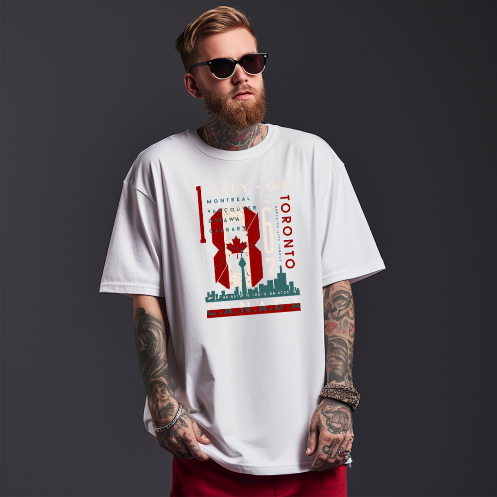Camisa Camiseta Oversized Premium Lançamento Streetwear 100% Algodão Confortável Toronto