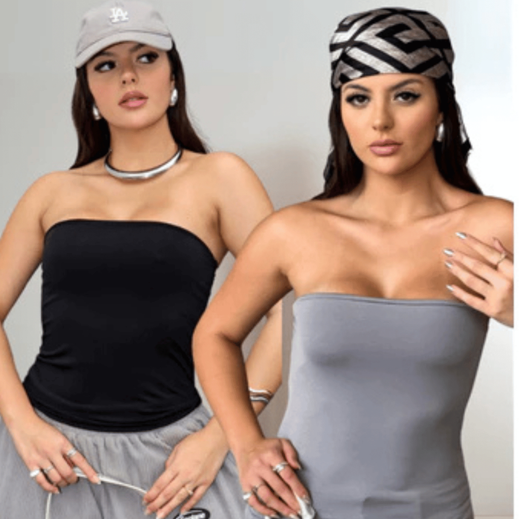 Blusa Cropped Top Tube Tomara Que Caia Liso Suplex Basico Faixa Tubinho Casual