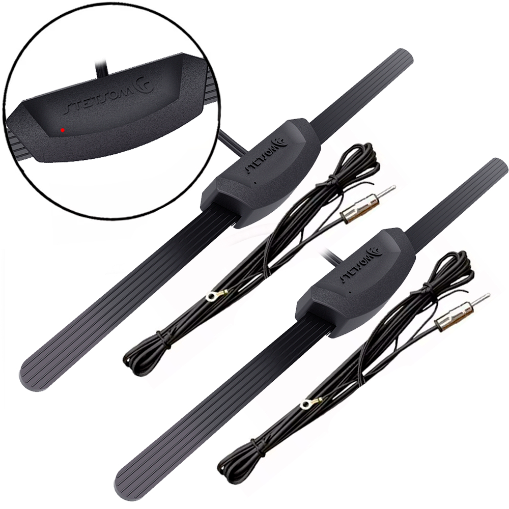 Kit 2 Antena Am Fm Carro Stetsom Interna Amplificada Rádio em Oferta na Shopee