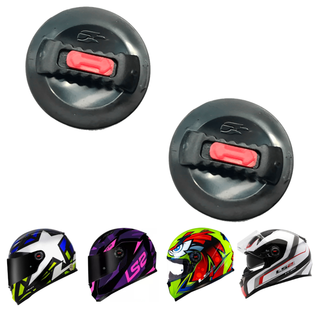 Botão Fixação Reparo Viseira Capacete Ls2 Ff358 Ff386 Ff396 Helt Strada