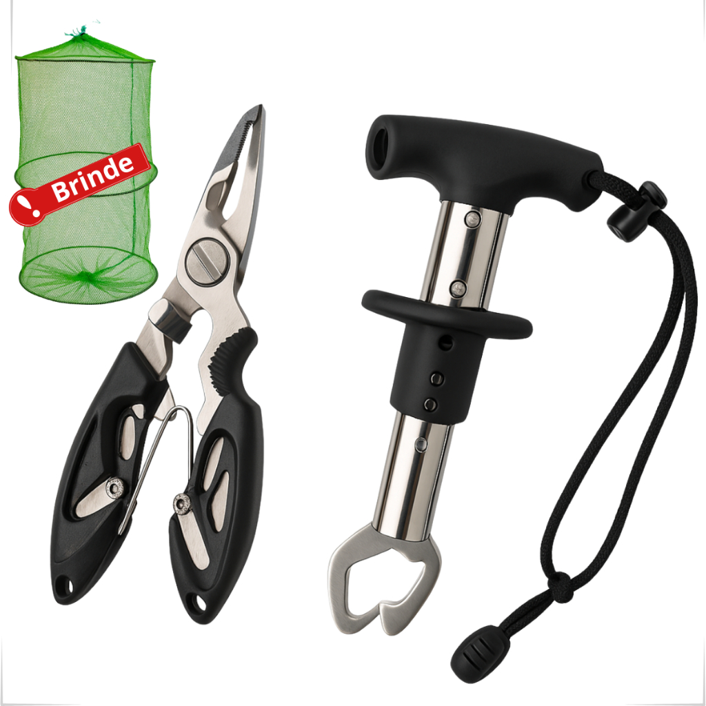 Kit Alicate de Pesca Aço Inoxidável Ferramenta de Pesca Multifuncional Pega Lábios Peixe em Oferta na Shopee