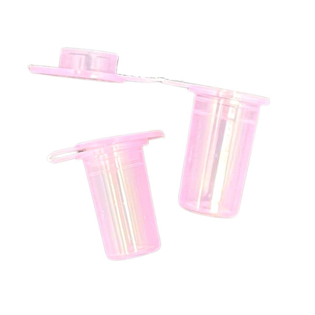Microtubo Baldinho Fundo chato 1,0ml Rosa Bebê 1000 Unidades
