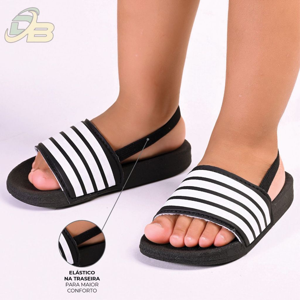 Chinelo Infantil Bebe Slide Masculino E Feminino Menino E Menina Listrado Original em Oferta na Shopee