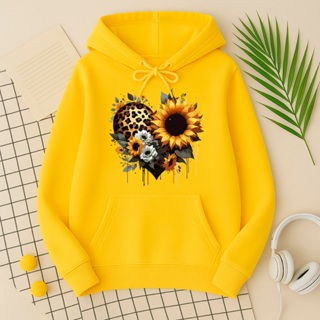 Moletom Blusa de Frio Feminino Estampada Flor Girasol Amarelo Blusão Inverno Tecido Premium Promoção em Oferta na Shopee
