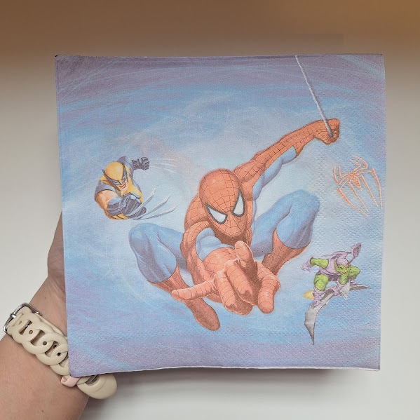 Kit Guardanapos de Papel Homem aranha – 5 unidades. | Ideal p/ Lancheira, Festa