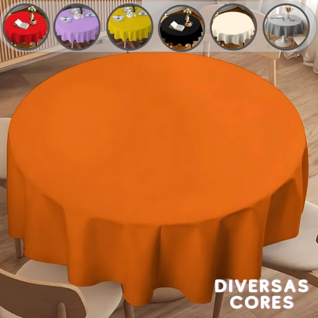Toalha de Mesa Redonda Oxford Várias Cores 1,50 Diâmetro  Para Buffet  Dia a Dia Festas em Oferta na Shopee
