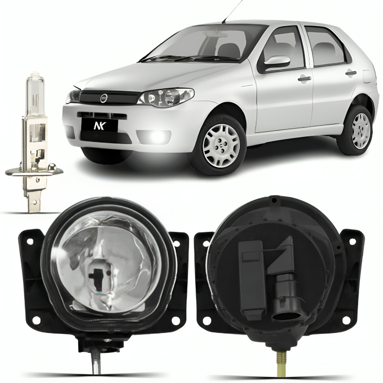 Farol Milha Fiat Palio Economy 2010 2011 2012 2013 2014 + Lampada Farolete Inferior Auxiliar Neblina em Oferta na Shopee