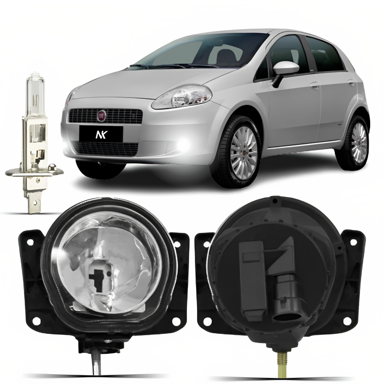Farol Milha Fiat Punto 2007 2008 2009 2010 + Lampada Farolete Inferior Auxiliar Neblina em Oferta na Shopee