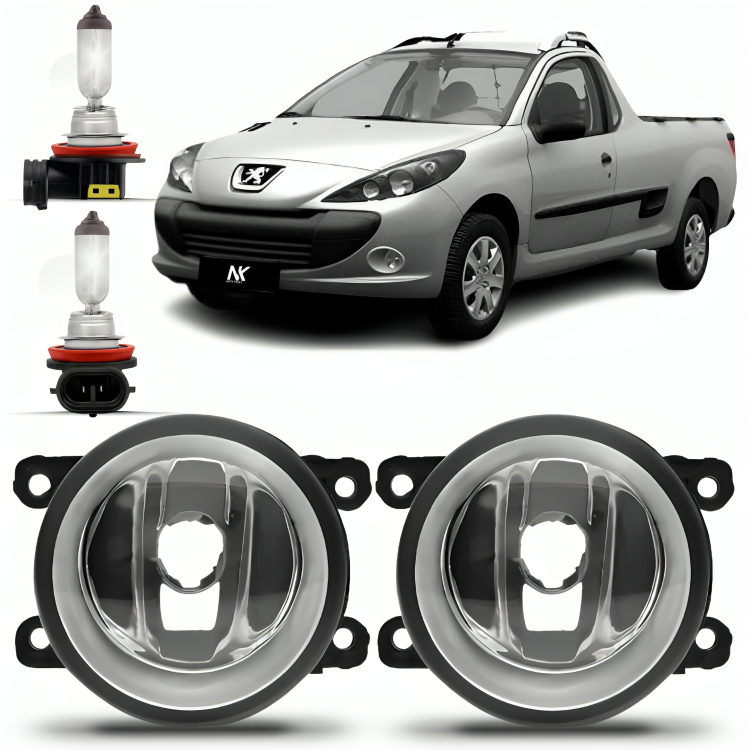 Par Farol Milha Peugeot Hoggar 2010 2011 2012 2013 2014 + Lâmpada Farolete Inferior Auxiliar Neblina