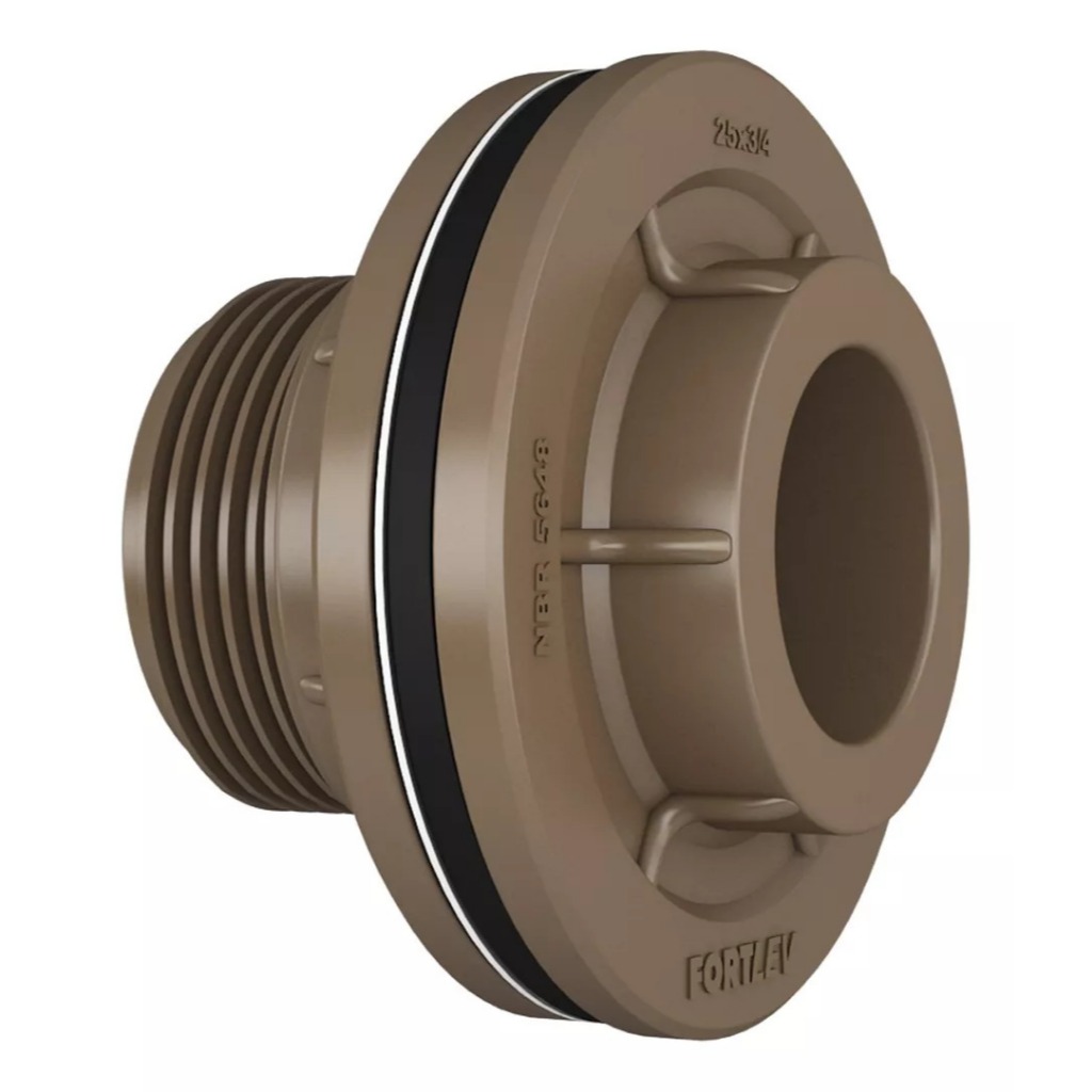 Flange Caixa Dágua Cisterna Rosca 1 2' Saida / 20mm Entrada