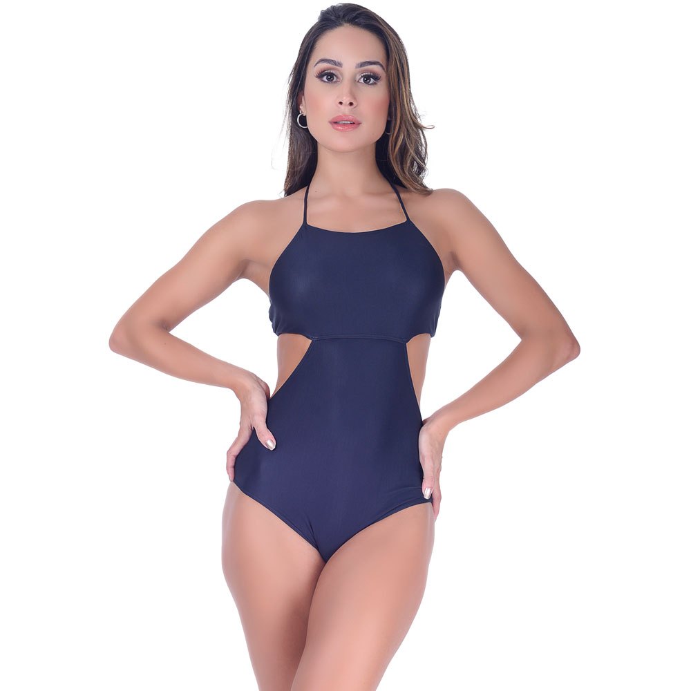 Maiô Engana Mamãe Preto Sem Bojo Com Amarração Summer Soul