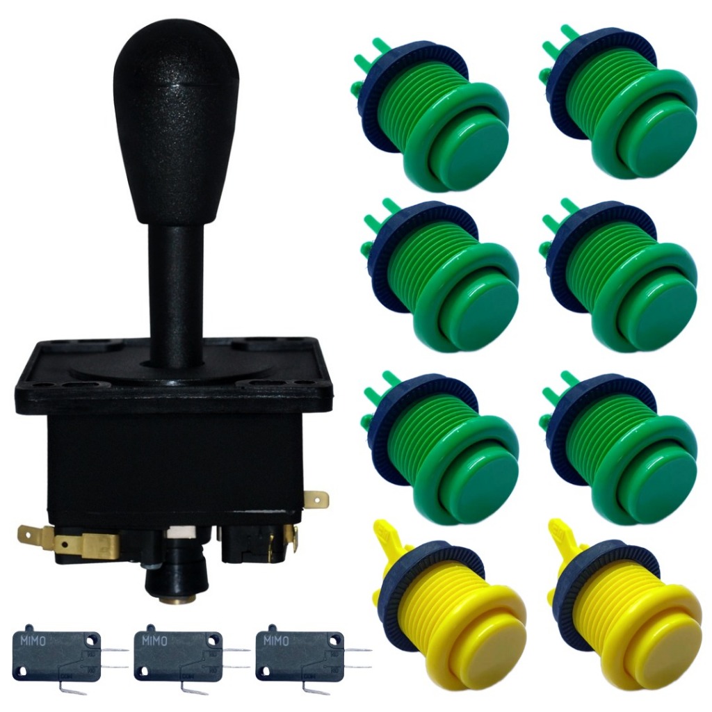 1 Controle Joystick 8 Botões Nylon Arcade Comando Fliperama Jogos