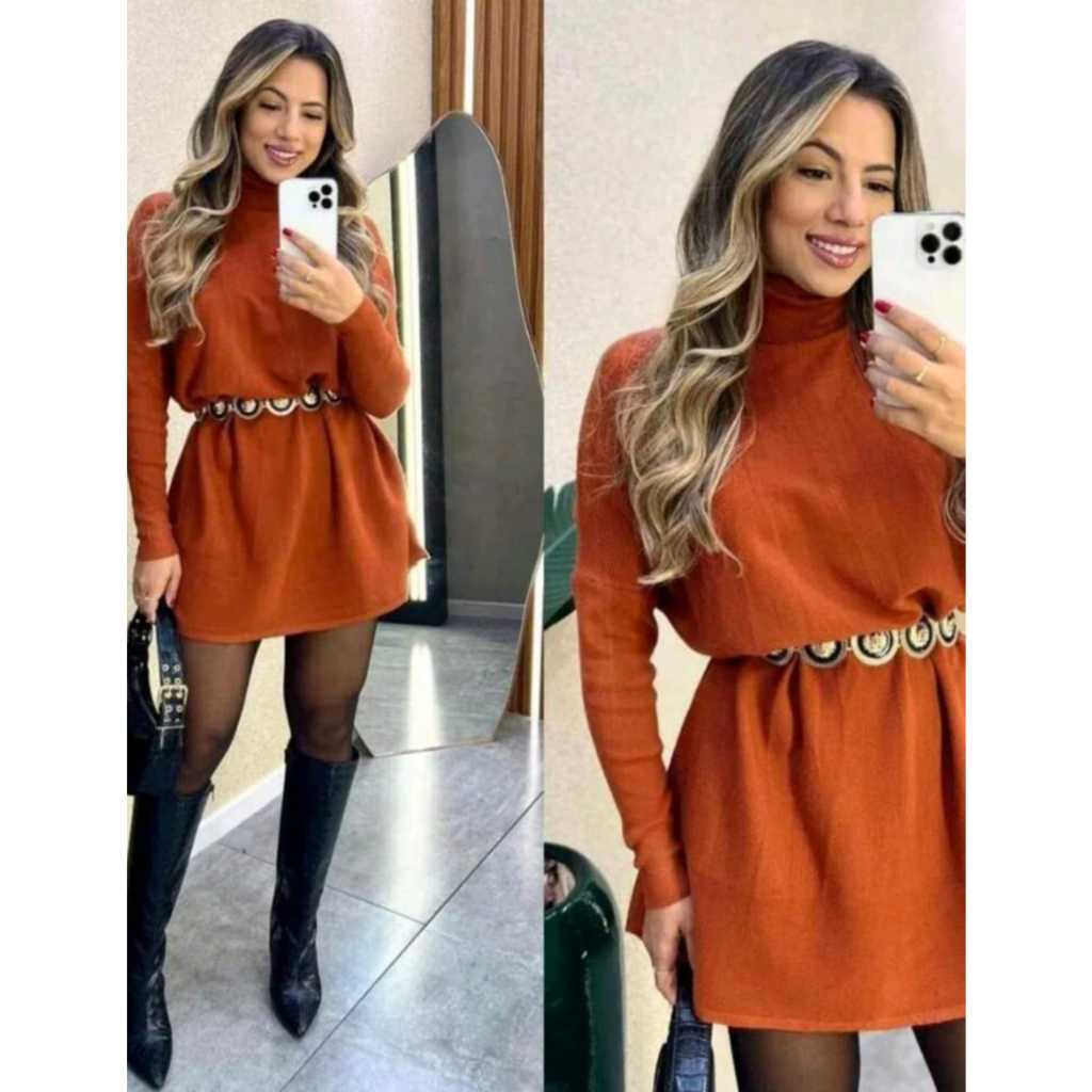 vestido poncho de lanzinha femenina de cacharrel manga longa pra inverno