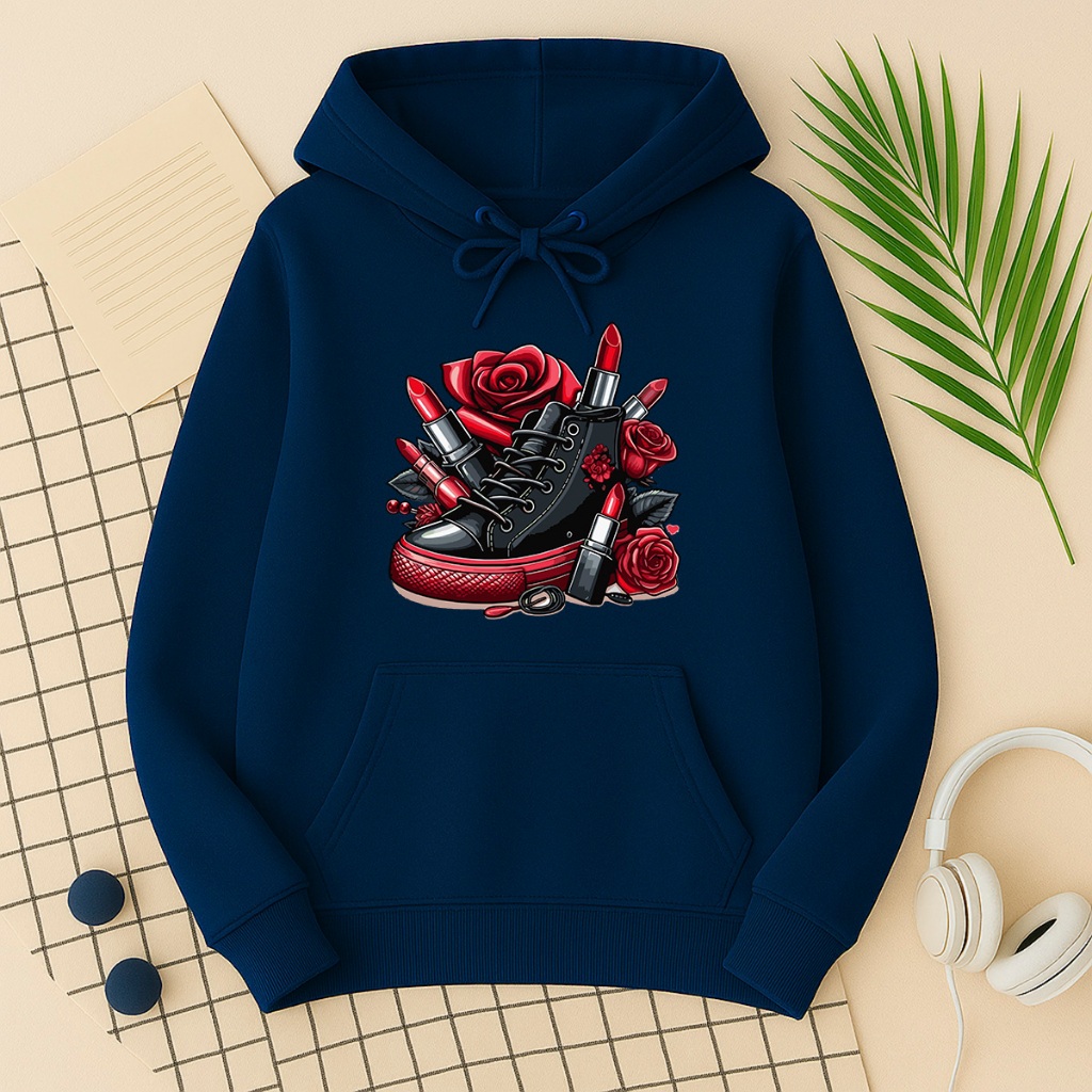 Moletom Feminino Flores Estampa Fofa Diversas Cores Agasalho Inverno Casaco Flanelado P ao GG